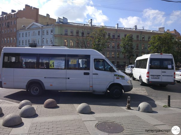 Новые микроавтобусы на маршрут К-1 (Сенная пл. - пл. Стачек) 